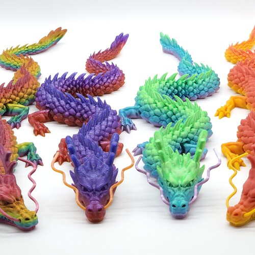 3D Printed Articulating Rose Dragon From Tik Tok Fidget Toy - Etsy