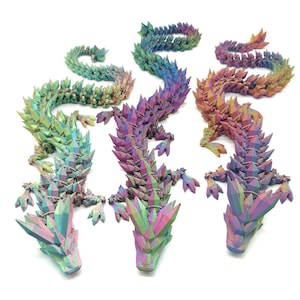 Crystal Dragon, Articulated 3D printed Crystal Dragon