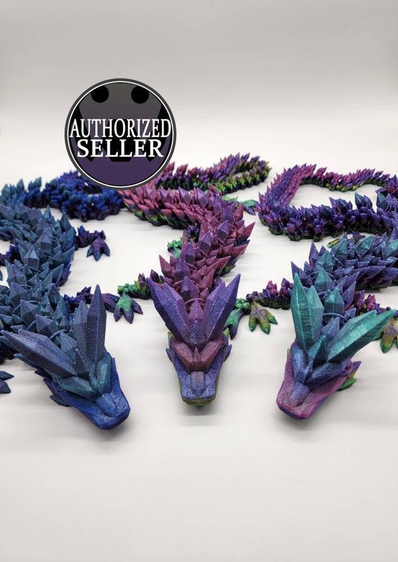 Crystal Dragon, 3D Articulated Adult Crystal Dragon, Optional