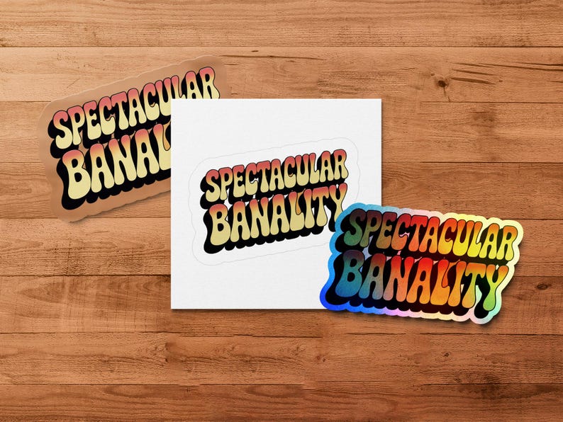 Groovy 70s Typography Art Print: Spectacular Banality (digital Download ...