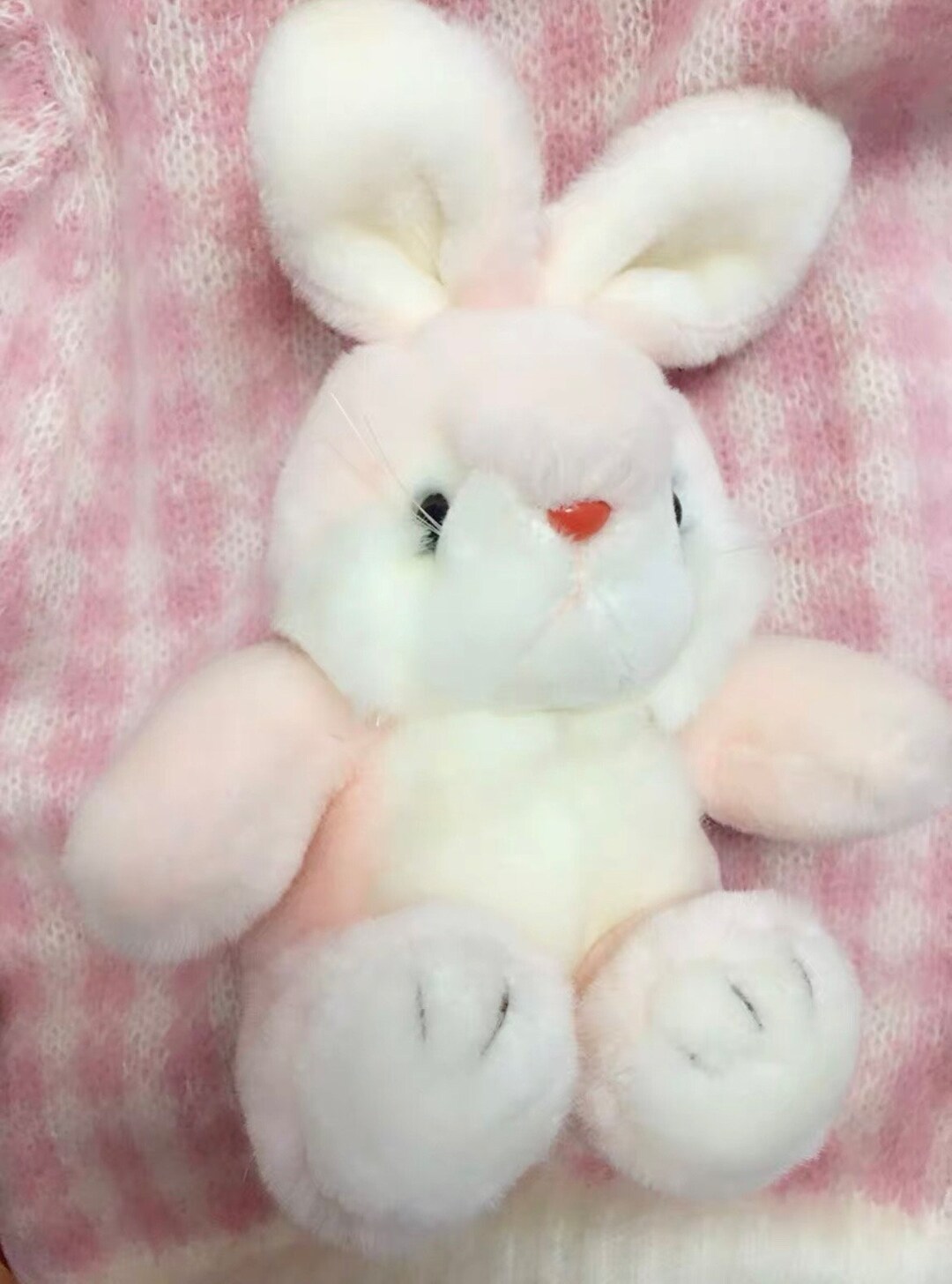 Vintage Soft Pink Stuffed Bunny Rabbit Plush Toy - Etsy