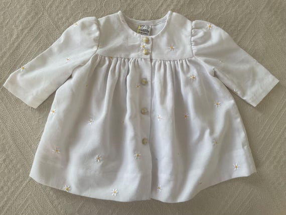 vintage baby white daisy embroidered babydoll jacket & dress 3-6months Childrenswear View 3