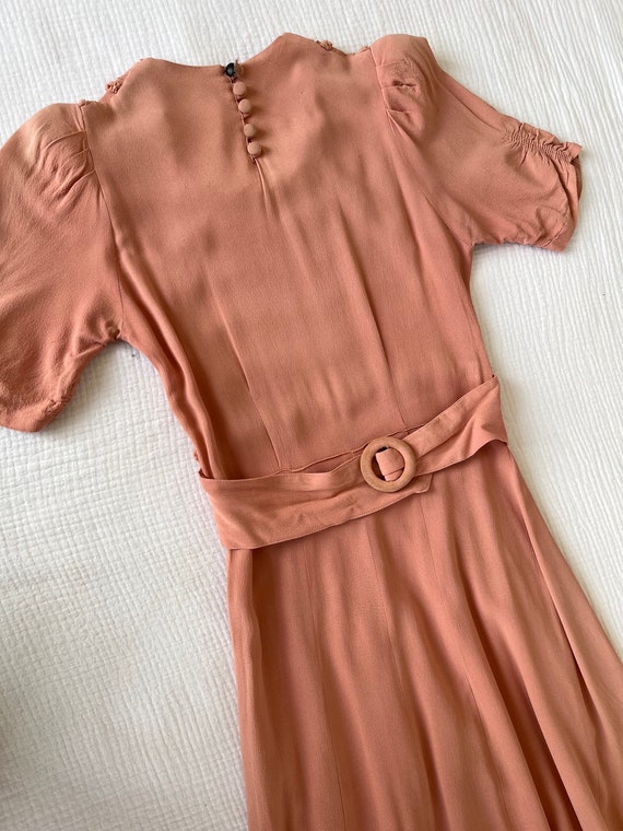 Short Vintage Rose Clair Années 1930-1940 En Rayonne - Taille XS - Occasion Bon état