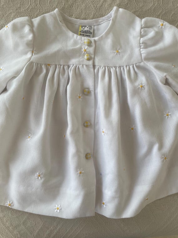 vintage baby white daisy embroidered babydoll jacket & dress 3-6months Childrenswear View 4