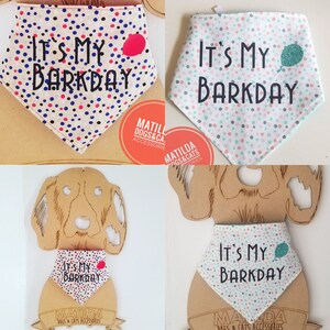 私の吠える日のバンダナ、私の誕生日のバンダナ、犬の吠える日、犬の誕生日、犬のバンダナ、テキストバンダナ、面白いバンダナ、お祝い