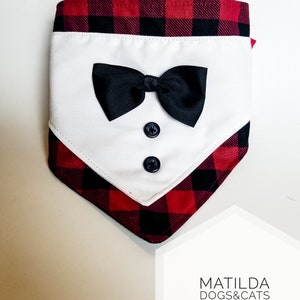 Bandana Wedding Attire, bow tie cat bandana,dog tuxedo,dog bandana, cat bandana, Christmas bandana,Holiday dog bandana, holiday cat bandana