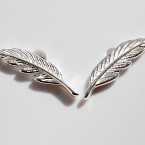 Sterling Silver 925 Mini Feather Stud Earrings - Birthday, Bridesmaids,Valentines Day gift, Spring, Summer Wear, Floral Dresses