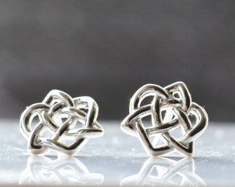 Orecchini a cerchio con nodo celtico in argento sterling di Keith Jack - Italia