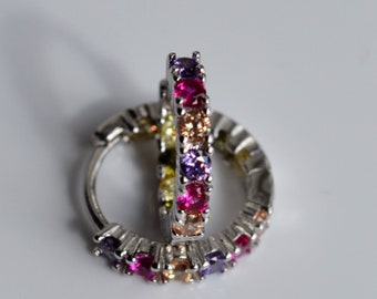 りっちくん 　Mini stone hoop Tiny Diamond Rook Hoop Earring • Helix Hoop • Rook Earring