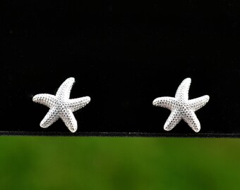 Sterling Silver 925 Starfish Stud Earrings - Christmas, Valentines Day gift