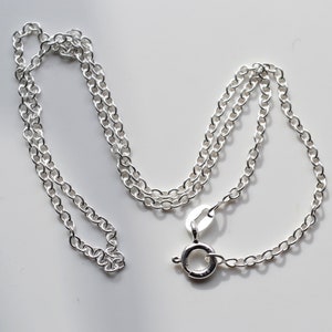 Sterling Silver 925 Multiple Length Heavy Weight 2mm Thick Rolo Chains Cuttable at any length - 14&quot;, 16&quot;, 18&quot;, 20&quot; and 24&quot; - Pendant Chains