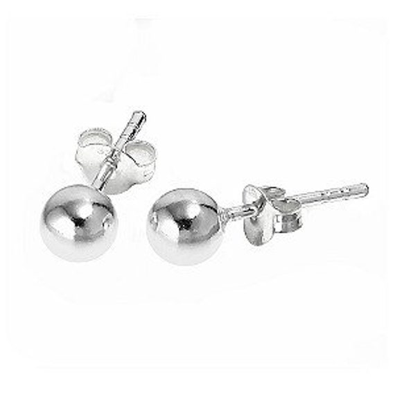 Drop Earrings Sterling Silver Ball Ring Earring Pair Of Implant Grade Titanium Silver Ball Stud 2mm, 3mm,  Or