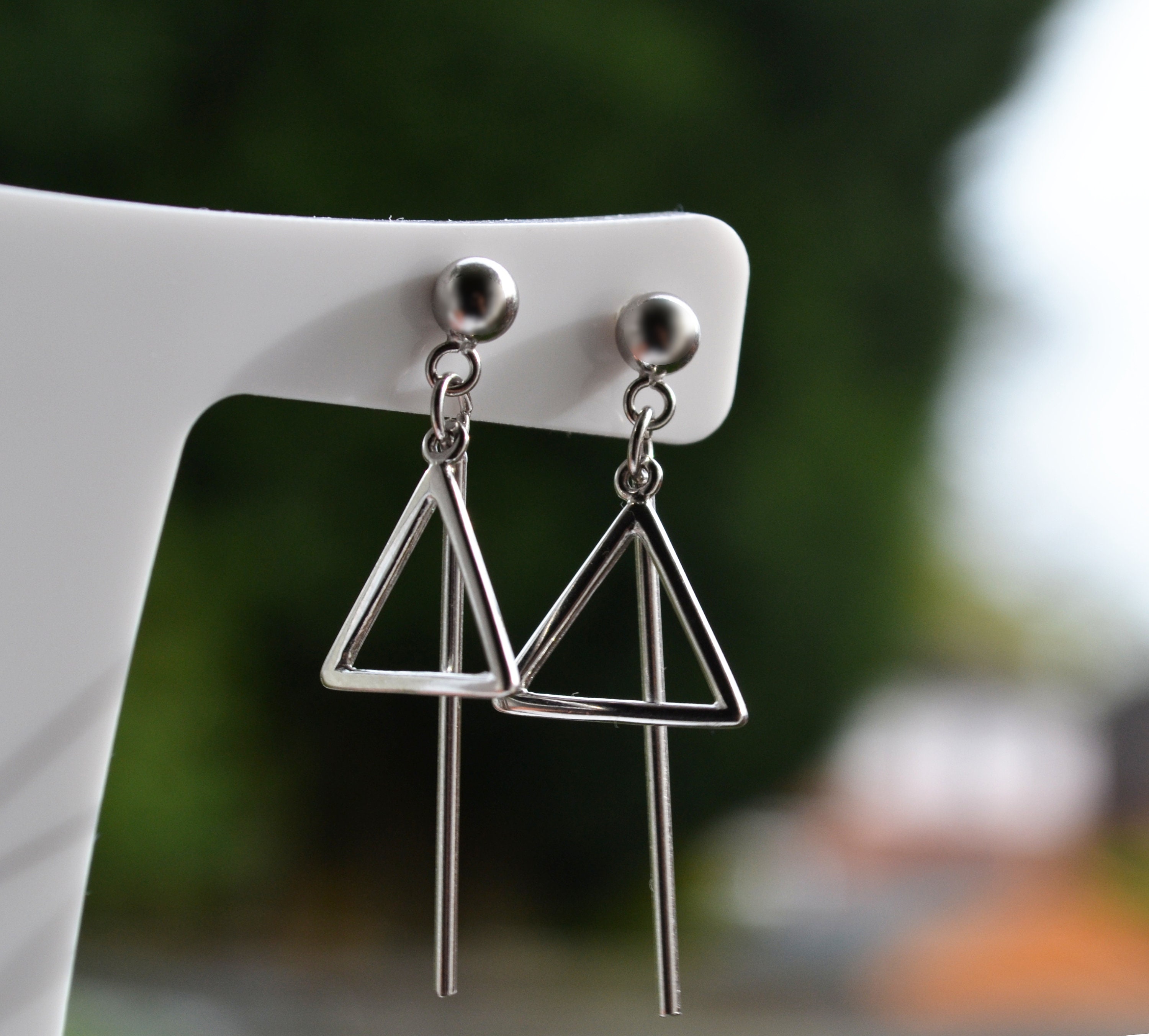 2.75" Clip-On Drop Earrings - Rock Textured Gold Tone Hoops, Vintage Tribal Style-524615