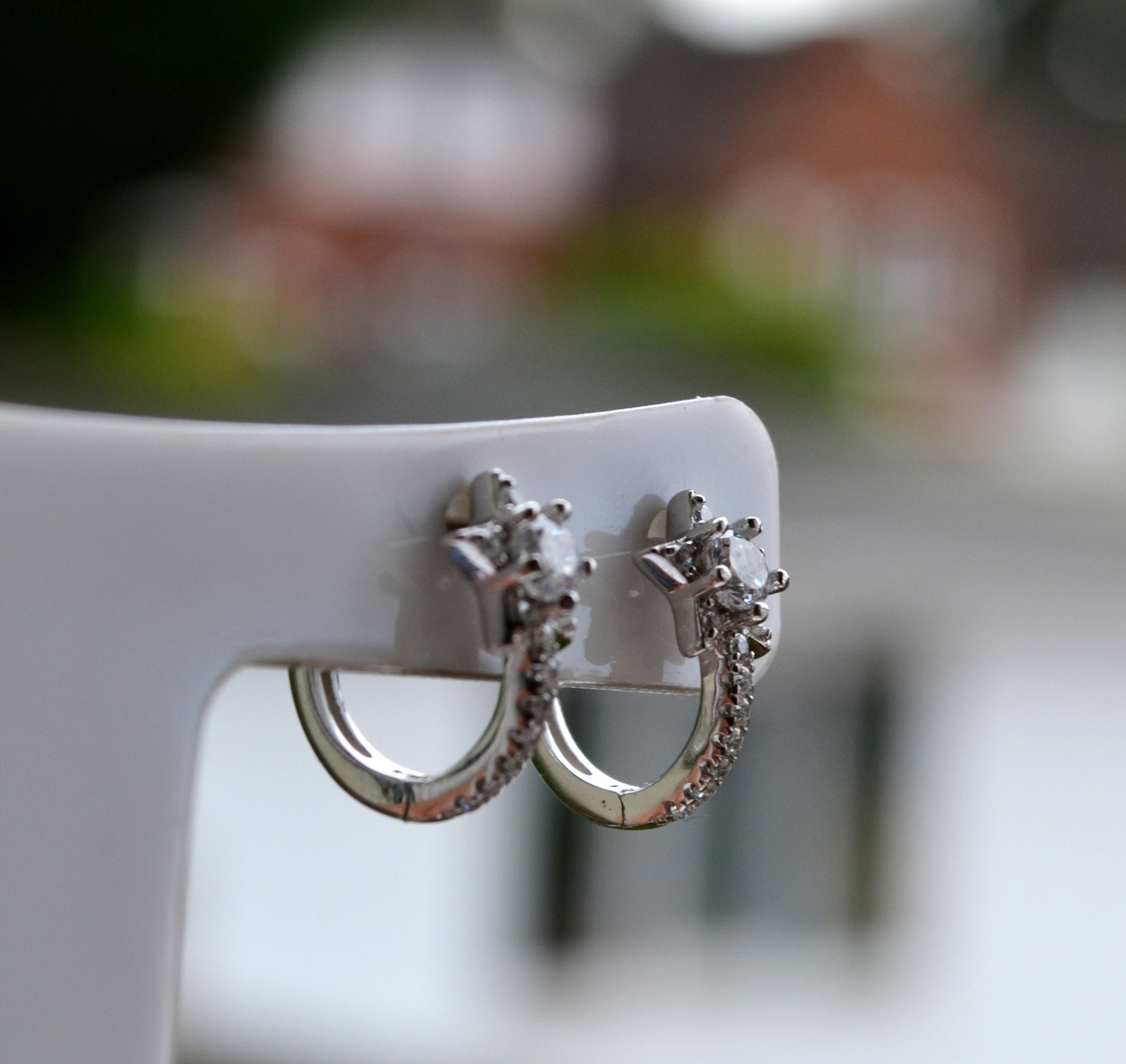 Oivzziy Orecchini A Cerchio Piccoli In Argento 925 – Huggie A Forma Di Stella Con Cristalli Austriaci E Zirconia, Ipoallergenici, Regalo In Scatola
