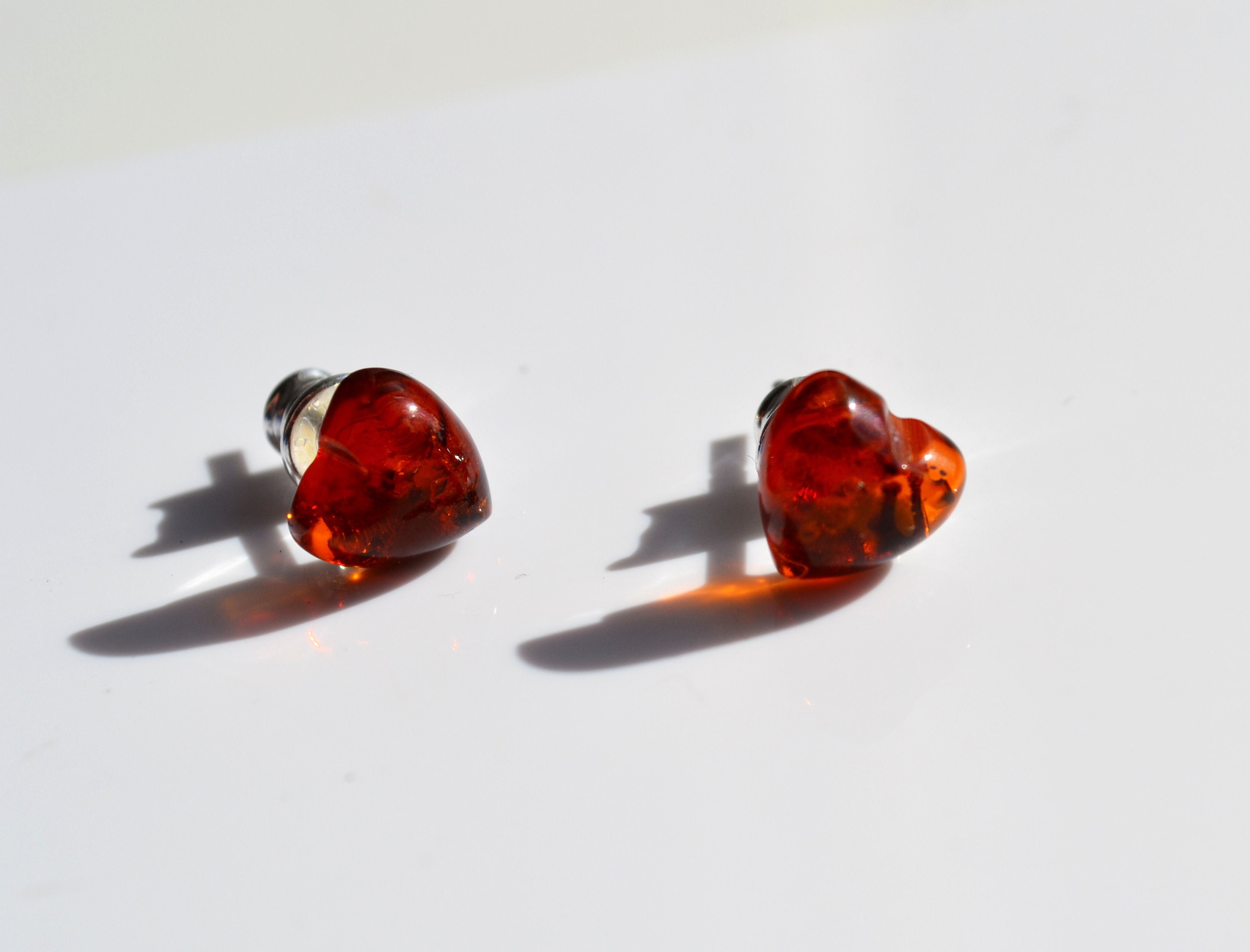 Set Di Orecchini In Argento Massiccio 925 Sterling Con Cuore D - Foto 10