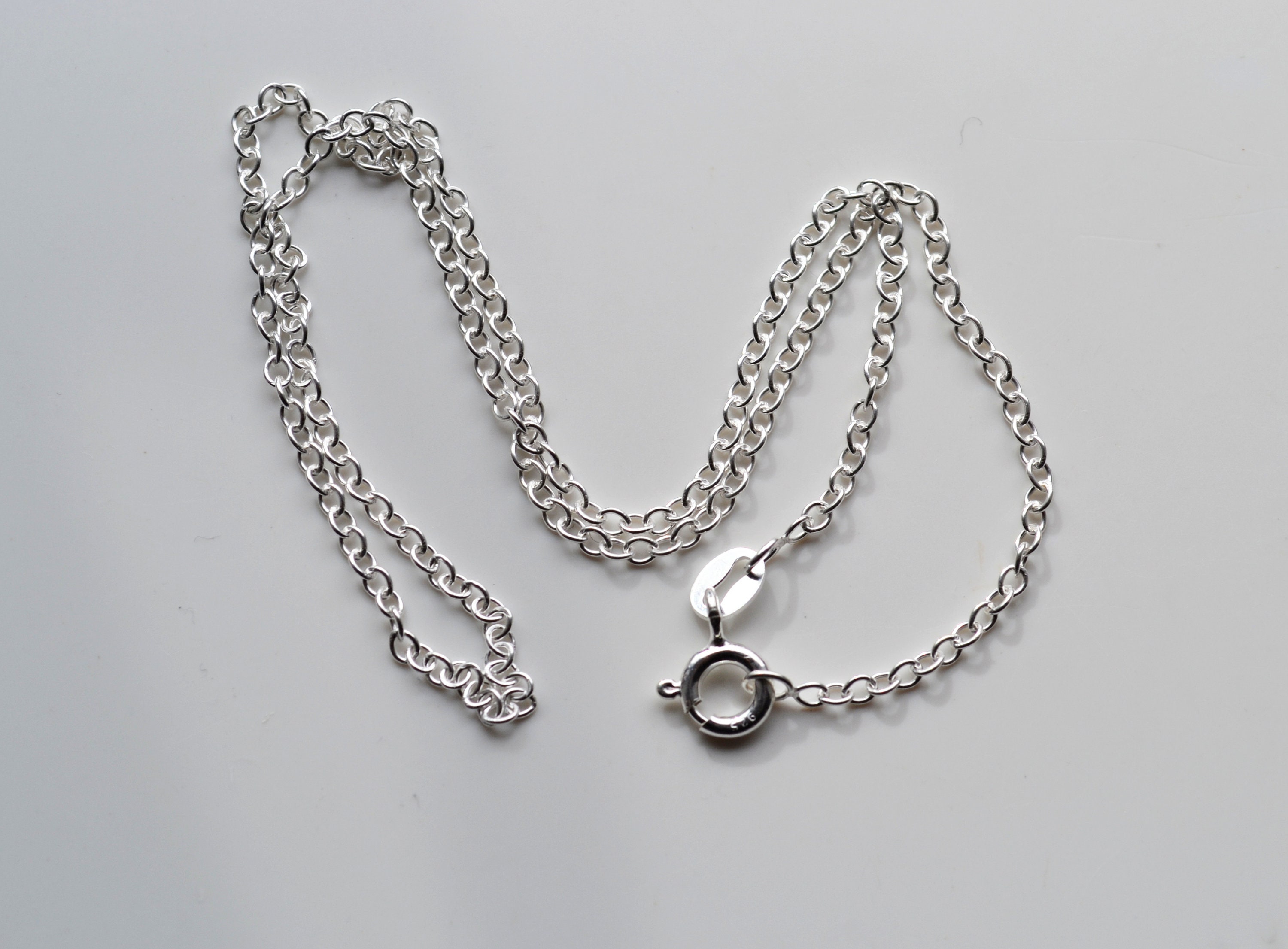 3.4mm Rolo Chain Necklace In Solid Platinum - 16" | Peoples Jewellers - Foto 13