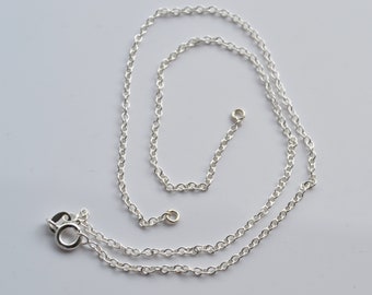 Sterling Silver 925 Multiple Length Rolo Chains with Split in the Middle and Ourter 3.4 mm End Rings - 14", 16", 18" , 20" or 22", 24"