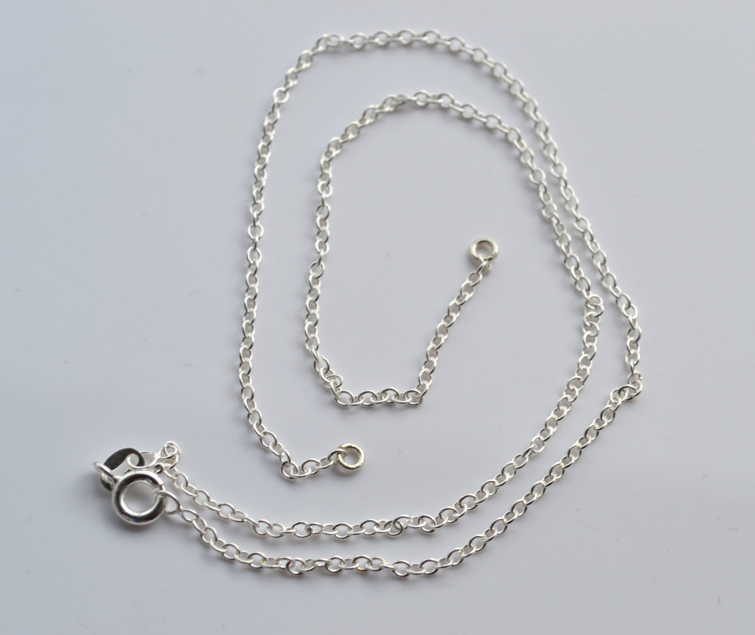 Sterling Silver 925 Multiple Length 2mm Thick Rolo Chains With