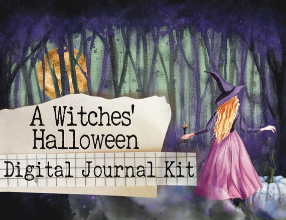 Witches Halloween Printable Journal Kit – Book of Shadows (Digital Download)