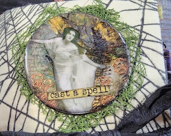 Forest Witch Grimoire – Handmade Junk Journal, Book of Shadows