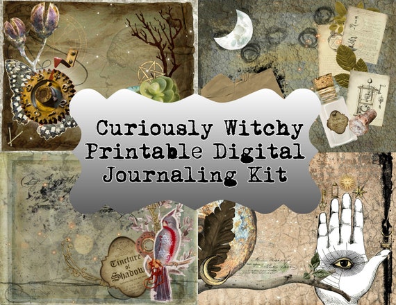 Curiously Witchy Printable Journal Kit Instant Download Journal Pages  Digital Download Book of Shadows Grimoire Curiosities 