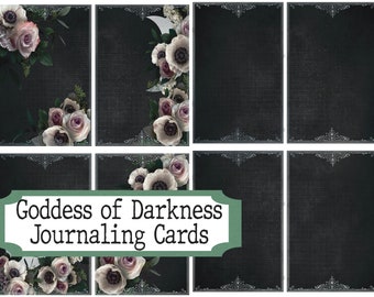 Goddess of Darkness Cards - Witchcraft- Printable Journal Ephemera  Book of Shadows Grimoire - Scrapbooking- Spell craft - Digital Download