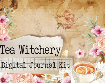 Tea Witchery 1 - Printable Journal Kit - Instant Download - Journal Pages - Digital Download - Book of Shadows - Grimoire - Witchcraft