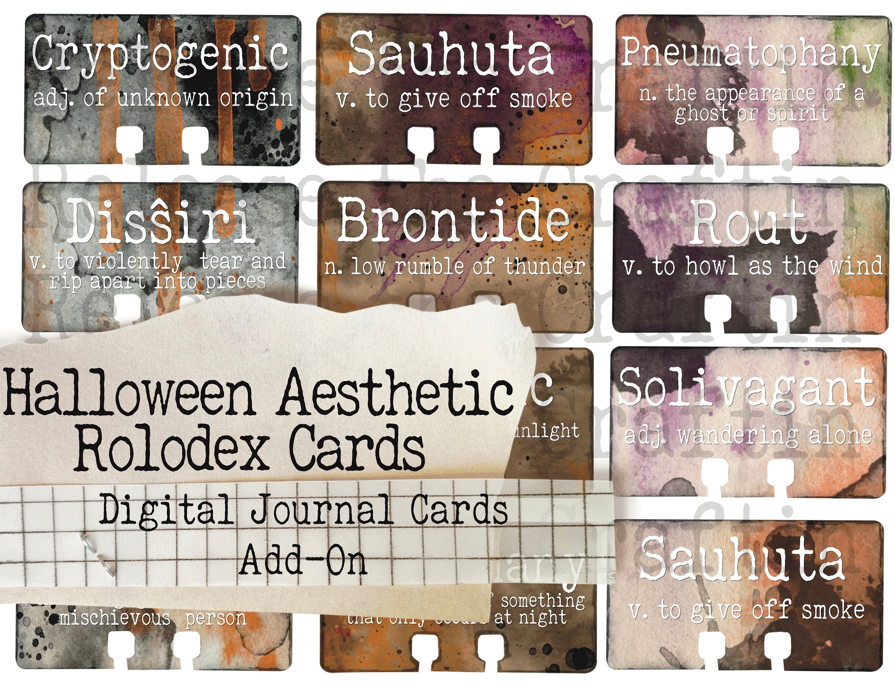 Herbal Envelopes - Printable Journal Ephemera - Book of Shadows