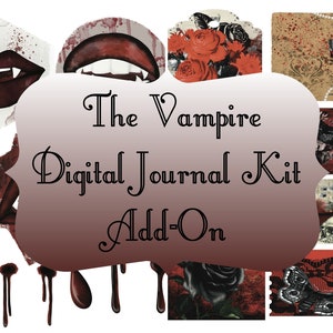 Vampire Digital Ephemera Halloween Digital Journal Paper Instant Download Gothic Journal Printables Victorian Gothic Digital Download