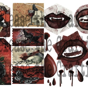 The Vampire Add-On Kit Printable Journal Kit Instant Download Gothic Journal Kit Journal Pages Digital Download image 5