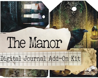 The Manor 2 - Printable Journal Kit - Instant Download - Journal Pages - Digital - Book of Shadows - Halloween - Haunted House - Witchcraft