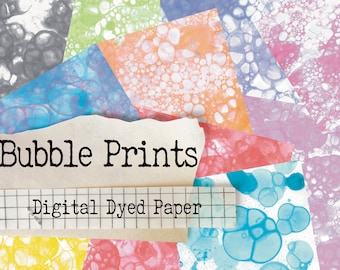 Dyed Bubble Paper Pack – Printable Journal Pages (Digital Download)