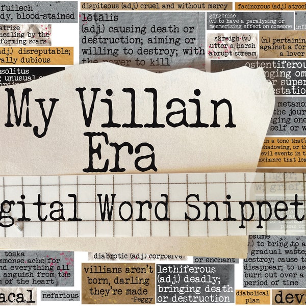 Villain Definition Etsy