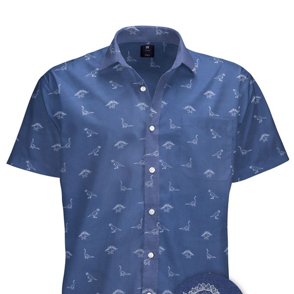 Dinosaur Button up Shirt Etsy