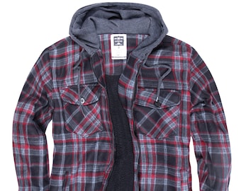Mens big and tall quilted flannel jacket sales