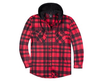 Visive Flannel Shirt Button-Up Jacket, Best for Outdoor Activities & Casual Wear, Button Down Fleece Shirts for Mens