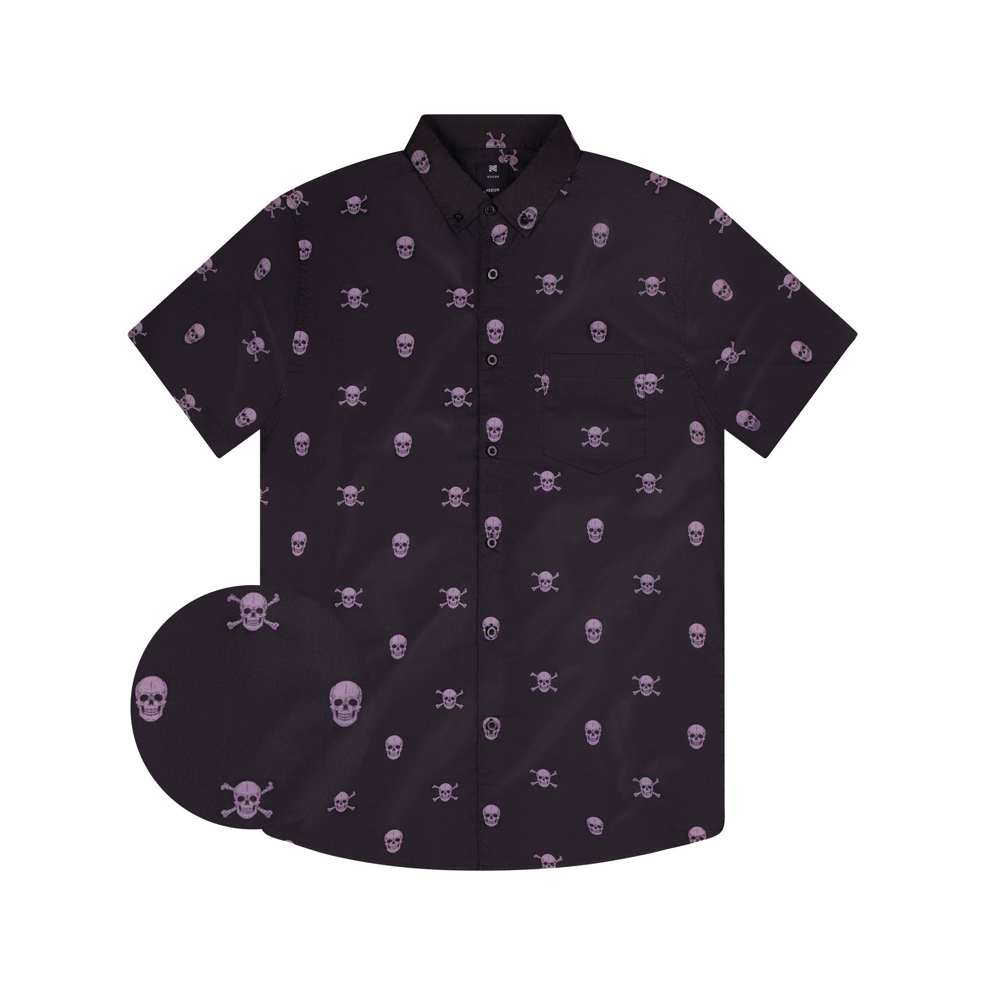skull print button up