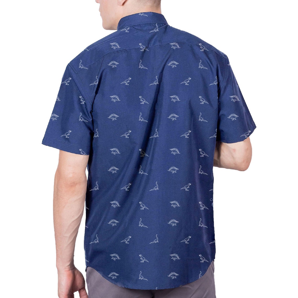 Fun Shirt for Mens Buttonup Dinosaur Button Down Short Etsy