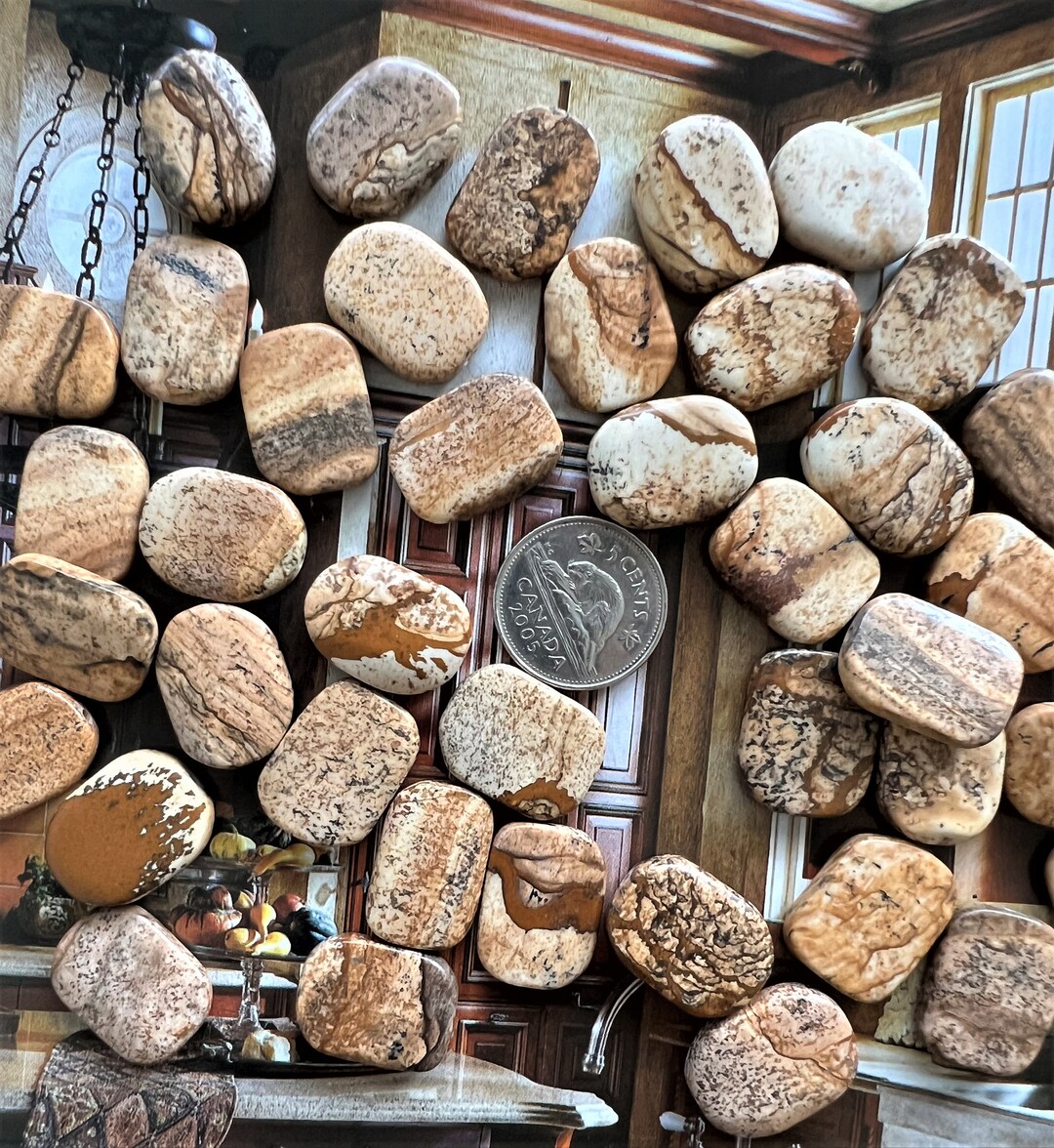 Closeout Sale 15x20mm Handcrafted Large Flat Oval Natural Picture