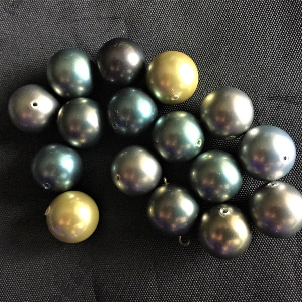 Vintage A+++ Perles de coquillage rondes multicolores lisses et lustrées de Tahiti -12 mm Perles de nacre, Fourniture de bijoux, Meilleure qualité