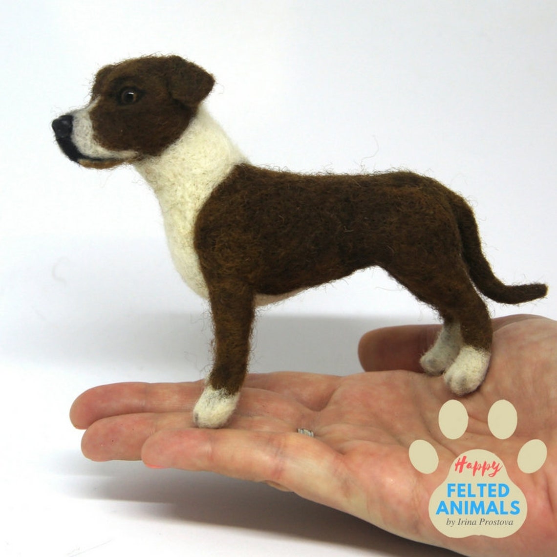 Needle Felted Dog Pattern Realistic Dog Tutorial Wool Felt Etsy