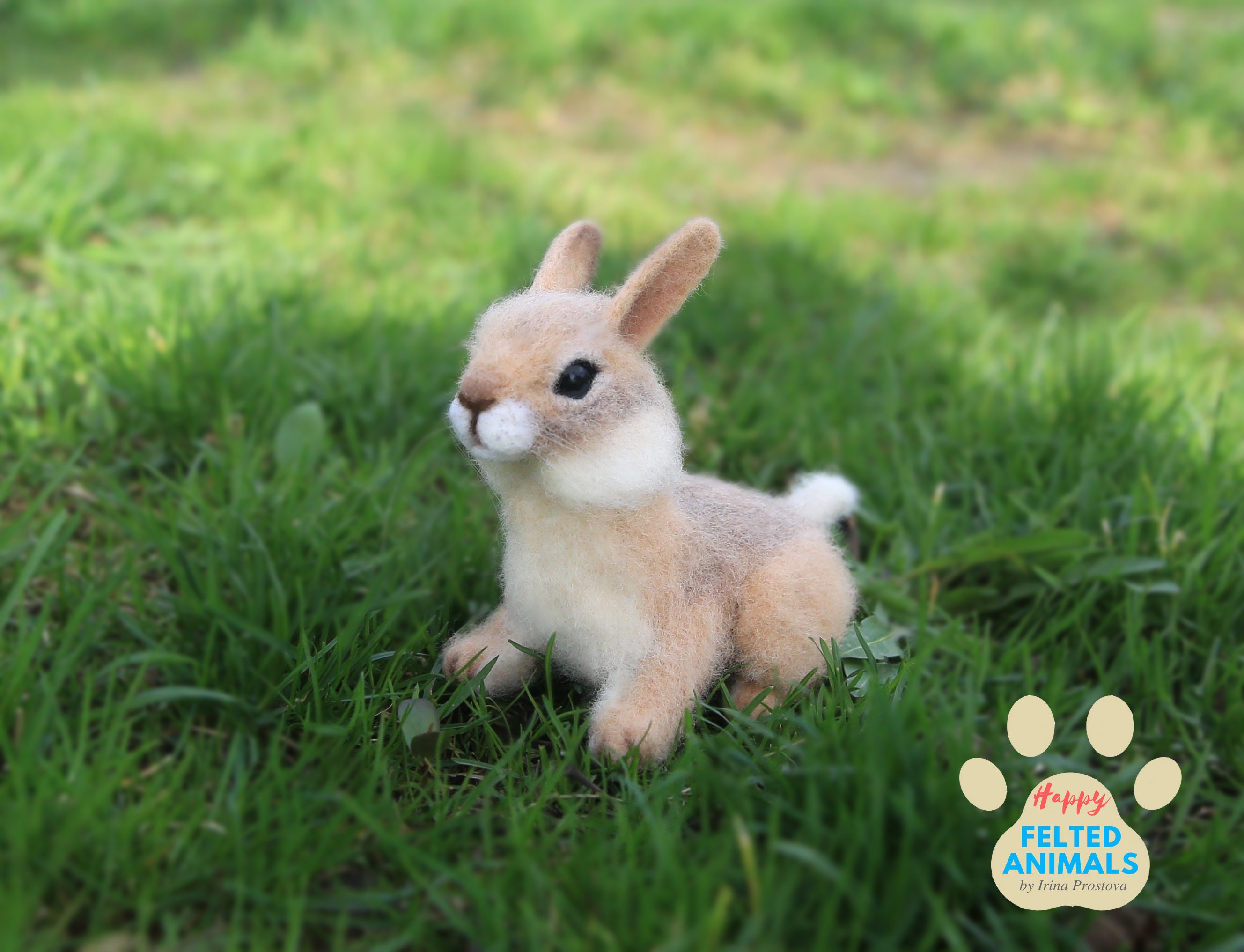 Rabbit Needle Felting Tutorial Wool Felt Bunny Pattern Etsy
