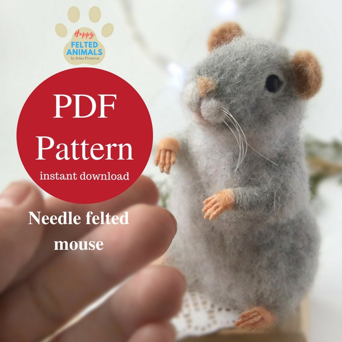 Needle Felting Book Needle Felt Mouse tutorial Soft sculpture Etsy