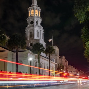 Light Trails on Broad - CharlestoNspired Fine Art Prints