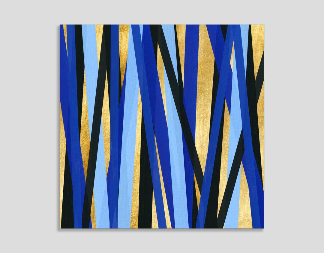 Gold Leaf Painting, Gold Abstract Art, Modern Abstract Painting