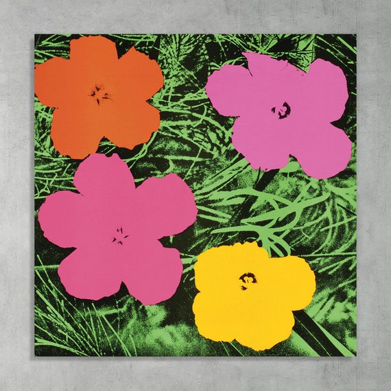 Art Print Andy Warhol Flowers Contemporary Art Made in Italy - Etsy