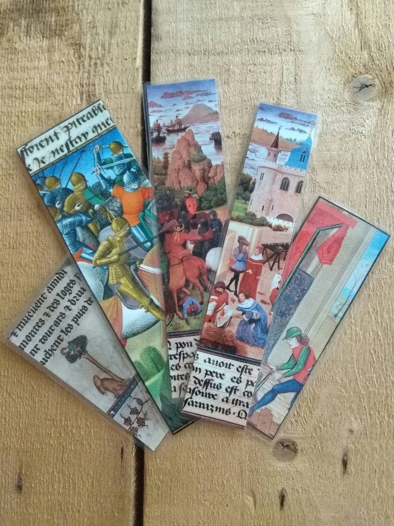 Set of 3 Medieval Bookmarks - Etsy