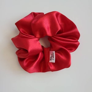 XXl scrunchies, Red satin scrunchies, Silky Satin Scrunchies, Large Scrunchies, Soft, Hair Scrunchies, Bridal Scrunchies, Gift Scrunchies