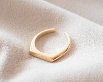 Gold Pinky Ring, Geometric Ring, Open Ring, Dainty Ring, Gold Filled Ring, Tiny Ring, Minimalist Ring, Stacking Ring, Minimalist Jewelry