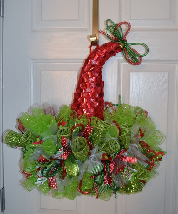 Santa claus hat wreath Clearance